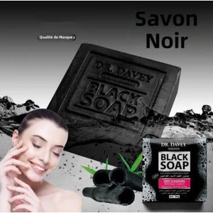 Dr. Davey Savon noir au collagène et au charbon de Bambou