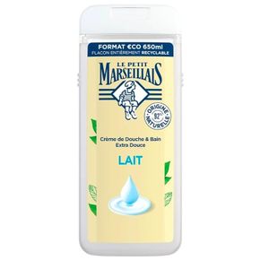 Le Petit Marseillais Crème de Douche Extra Douce Lait (flacon de 650 ml)