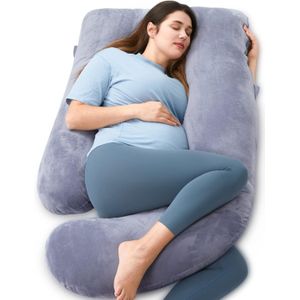 TodyJeyHo Oreillers de grossesse, Coussin de maternité en forme de U pour tout le corps avec housse amovible