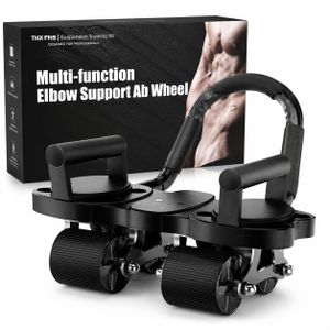 Rouleau Abdominal Intelligent 3-en-1 – Rebond Automatique, Support Coudes & Compteur