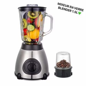 Mixeur 500W, Bol 1.6L avec Moulin, Idéal  & Jus – Blender Multifonction SK-03041 