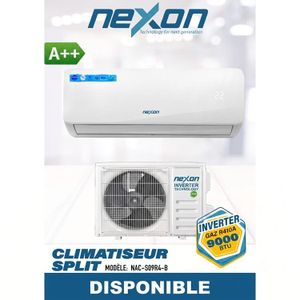 Nexon Split Climatiseur Inverter Nexon 9000 Btu – Garantie 12 Mois – Nac-s09r3i-f