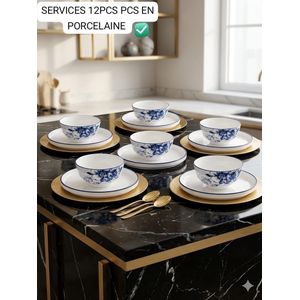 Ensemble porcelaine service de table 12 pieces