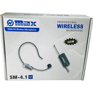 Max Microphone sans fil 1 canaux – UHF – Casque & Cravate – Rechargeable – Plug & Play