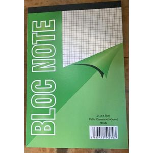 Bloc-Note Professionnel À Petits Carreaux – Format A5 (21x14.8 cm) – 70 Pages