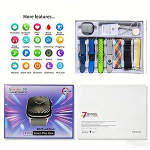 Série 10 7-en-1 bracelet 2.2 "Bluetooth appel plein écran tactile Smartwatch- pour Android et iOS