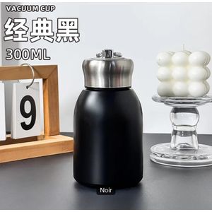 Gobelet de voyage 300ml en acier inoxydable à double paroi de 10 oz gobolet de camping tasse à café garde la température très longtemps.