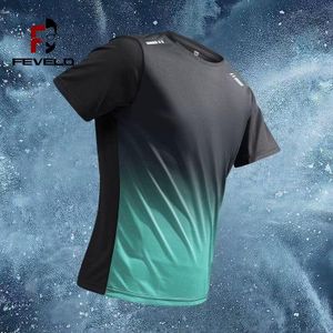 pisiduo Pisiduo Men's Quick-Drying Gradient Sports T-Shirt - Short Sleeve, Sizes M-XXXL