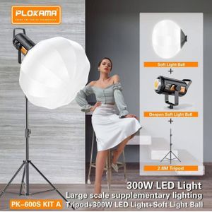 Ensemble Plokama 600s  kit A Projecteur LED Professionnel pour Vidéo et Photo  Température de Couleur Réglable 3200K-6500K Éclairage Studio Haute Puissance avec Technologie de Lentille 