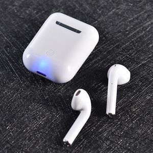 TWS Écouteurs Sans Fil I12 Tws -Avec Boîtier Rechargeable Portatif - Blanc.