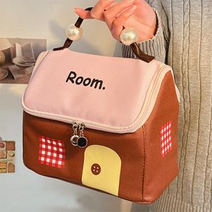 Mini House Cosmetic Bag Waterproof Storage Bag Pouch for Travel Toiletries