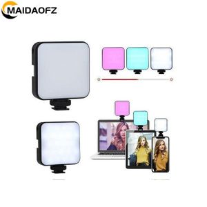 MAIDAOFZ Led pocket video light rotatif ay 83 mini selfie ring light pour smartphone ordinateur Lumière de remplissage LED à clipser aste, lumière de téléphone portable, ordinateur portable, tablette, selfie, vidéoconférence-