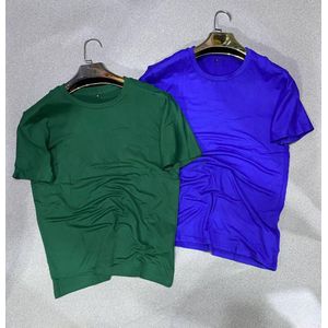Lot de 2 T-Shirts Classiques Col Rond pour Homme -  Vert Forêt & Bleu Roi - 100% Coton 