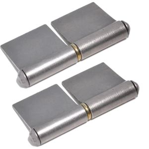 Paire de Charnière de Drapeau d'acier Inoxydable 100mm Charnière soudée épaissie Non trouée pour Porte Lourde