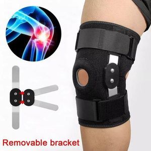 Genouillères de sport avec plaques en aluminium amovibles pour soulager les douleurs articulaires