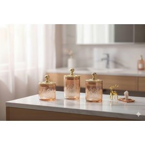 Ensemble de 3 pots à sucre conservation d'aliments - Plastique