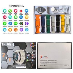 Série 10 Ultra3 7-en-1 bracelet 2.2 "Bluetooth appel plein écran tactile Smartwatch- pour Android et iOS