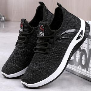 GLARPEBIE Chaussures de marche confortables pour femmes - Baskets de tennis athlétiques décontractées à enfiler - Noir