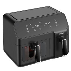 Hisense Air Fryer - Friteuse à Air Electrique 8.6 litres - 2700W - H08AFBK2S1 5.3L & 3.3L DOUBLE