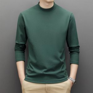 Homme Sous-Vêtement Thermique Col Roulé Manches Longues Couche de Base Chauffante Sport Hiver Vert encre