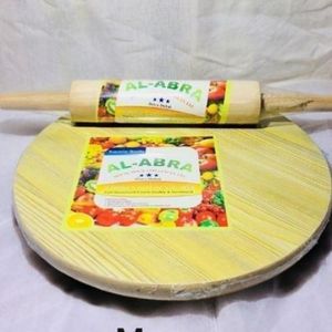 Planche à Découper en Bois Bambou + 1 Rouleau de Pâtissier