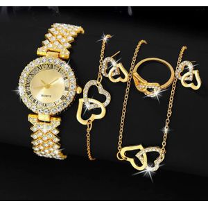 Montre pour femmes et ensemble d'accessoires, Cœur Romain, ensemble de 5 pièces, montre quartz pour femmes