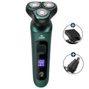 Rasoir flottant rechargeable USB à trois têtes