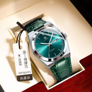 Original Montre à quartz pour homme en cuir de luxe modèle 896, sportive, lumineuse, étanche, lumineuse + Coffret