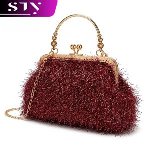 STY Sacs à main de soirée pour femme Sac à poignée élégante Mini sacs à main Sacs rouges exquis