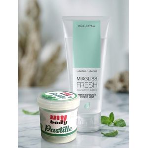 Pack Lubrifiant Mixgliss Fresh Menthe Poivrée + Pastille My Body Mentholée - 70ml 