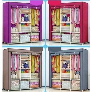 Armoire Penderie 3 battants en tissu 
