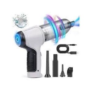 Aspirateur à Main Sans Fil – Mini Souffleur et Aspirateur Portable Haute Puissance avec Accessoires Multifonctions pour Voiture, Clavier, Maison et Bureaux