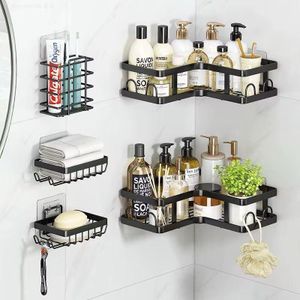 Sd Ensemble d’Étagères Murales de Salle de Bain – Métal Noir Anti-Rouille 05 pcs