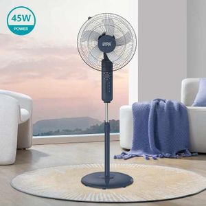 Winningstar ventilateur électrique sur pied ventilateurs électriques réglables pour la maison 16 pouces refroidissement par air à faible bruit 5 pales - ST-4203 