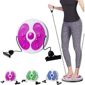 Appareil d'entraînement multifonction, sculpteur de taille, disque de torsion de taille, disque de chuchotement de taille avec cordon de serrage et massage des pieds, plateau tournant de fitness à domicile,