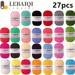 Ensemble de fils de crochet de 27 pièces, ensemble de crochet pour débutants adultes, écheveau acrylique, ensemble de fils pour débutants et débutants adultes