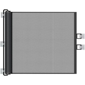 TodyJeyHo Barrière rétractable pour bébé ou barrière en filet pour chien, 78cm de hauteur, clôture pour animaux facile à utiliser pour la maison, escaliers, portes, couloirs intérieurs et extérieurs, sans perçage (convient aux ouvertures de 0 à 130cm de large)