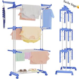 Étendoir à linge pliable à 3 niveaux ( seche linge maison