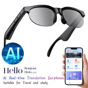 Lunettes de soleil intelligentes avec Bluetooth integré - Traduction IA, multifonction avec contrôle tactile et reconnaissance en temps réel par IA - XG88 Pro