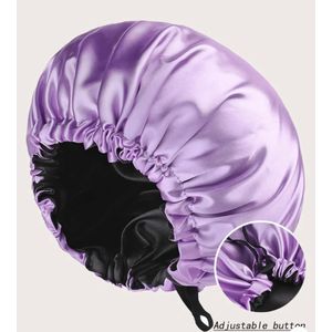 Bonnet Satin Cheveux Nuit Ajustable  et double face