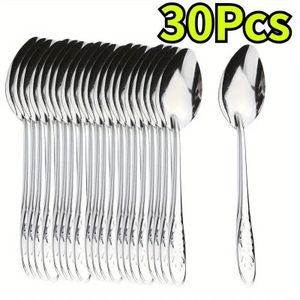 30 cuillères en acier inoxydable