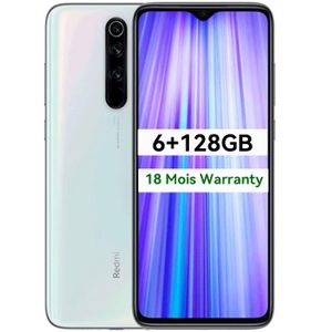 Xiaomi redmi note8Pro  – 6.53"  - 6GB Ram - 128GB Rom - 64Mpx/20Mpx – 4500 MAh  -Pearl White- Garantie 18 mois