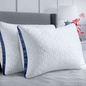 Oreiller de sommeil rafraîchissant et confortable 1PACK, rembourrage alternatif respirant, design à bord épais