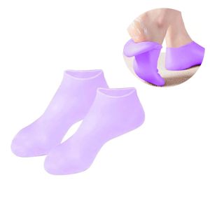 ShebSheb Chaussettes hydratantes en silicone pour pieds secs et talons fendillés – Traitement réutilisable pour hommes et femmes, soin nourrissant et réparateur des pieds