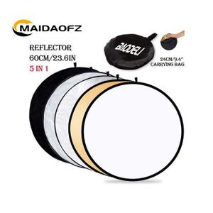 MAIDAOFZ 5IN1 réflecteur photographie pliable diffuseur de lumière portable Miroir rond-