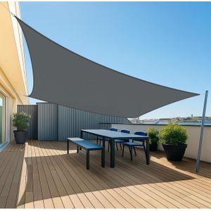 Toile d'ombrage de Jardin - Filet d'ombrage résistant avec œillets renforcés, piège d'ombrage pour Pare-Soleil de terrasse - 4/3 Mètres - Gris 
