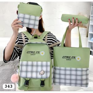 Ensemble 4pièces sac à dos d'école + trousses +mini Sacoche 