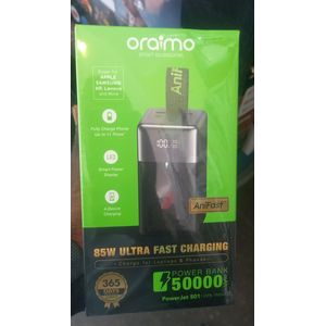 Oraimo PowerBank Jet 501 - 50 000 mAh et une puissance de charge ultra-rapide de 85 W