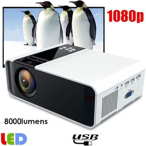 Autre Vidéoprojecteur  full HD 8000 lumens 150 pouces (3,80 mètres ) interface USB/HDMI/VGA/AV/TF
