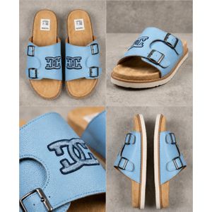 Magnifique chaussure en cuir pour homme bleu